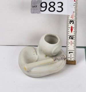 d983- Ceramic Baseball Toothpick Holder