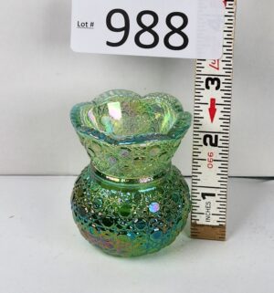 d988- carnival glass toothpick holder