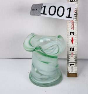 d1001- Hand Blown Art Glass Toothpick Holder