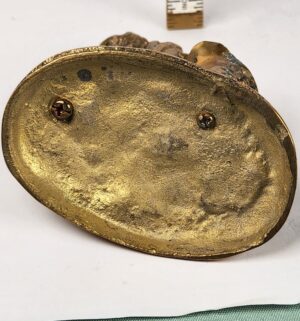 d1002- vintage brass figural match holder or toothpick holder - Image 3