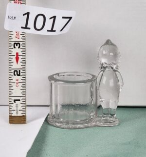 d1017- Shackman Pressed Glass Cewpie Doll Toothpick Holder