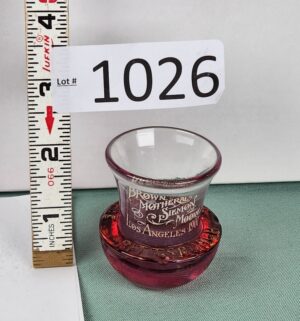d1026- Toothpick Holder Brown Motheral Siemon Moore Los Angeles 1907