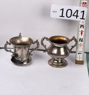 d1041- Vintage Silverplate Toothpick Holders