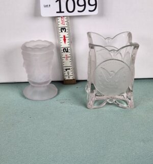 d1099- Fostoria Coin, L.G. Wright Glass Three Face Pattern