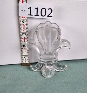 d1102- Fleur de Lis (EAPG) toothpick holder. Manganese Glass