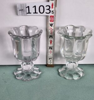 d1103- Heisey Crystolite cigarette holders. Manganese Glass
