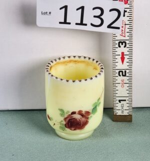 d1132- Fenton custard glass toothpick holder