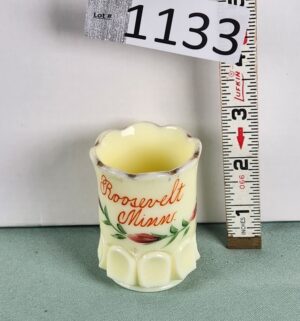 d1133- Roosevelt, Minn Toothpick Holder Uranium Glass