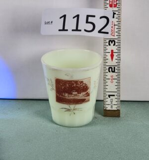 d1152- High Water Mark of the Rebellion. Uranium Glass Toothpick Holder