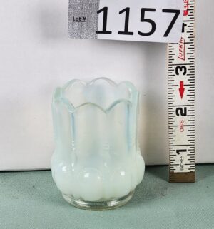 d1157- Antique Uranium Glass Toothpick Holder