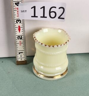 d1162- Sioux Rapids, Iowa. Uranium Glass Toothpick Holder