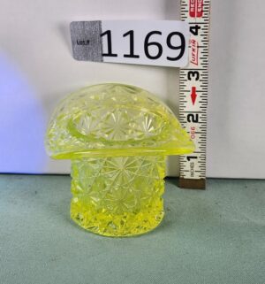 d1169- EAPG Uranium Glass Toothpick Holder