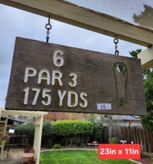 i15- Vintage Rustic Par 3 Wooden Sign