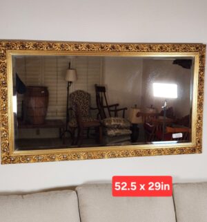 i102- Mid Century Ornate Gilded Frame Wall Mirror.