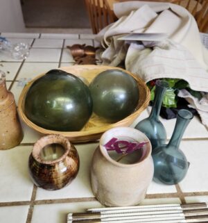 i136- blown glass, vases, stoneware - Image 3