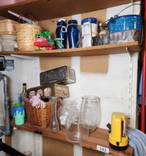 i143- Contents of the garage shelves