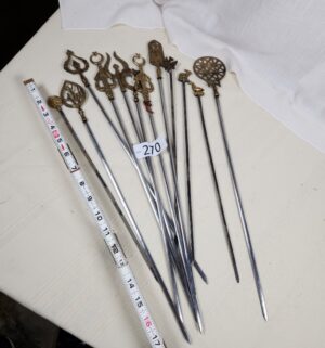 i270- vintage Turkish shish kebab skewers