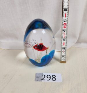 i298- Elio Raffaeli for Oggetti Murano art glass aquarium paperweight