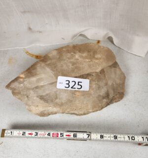 i325- raw Elestial Quartz specimen, specifically appearing as smoky quartz