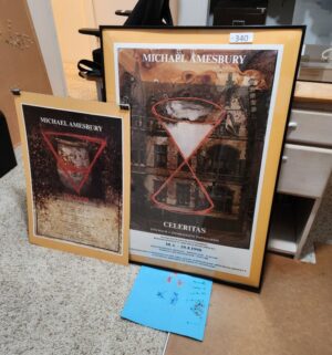 i340- promotional posters for a 1990 installation art project titled Celeritas by artist Michael Amesbury