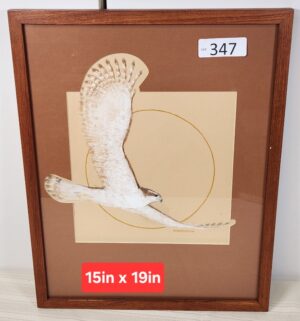 i347- Hawk Etching by Mike Amesbury 1982