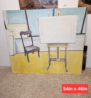 i359- Artist Studio - Very Large Original mixed-media/collage composition by the artist Michael Amesbury