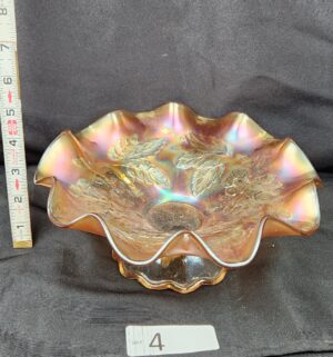 k4- Dugan Glass Company marigold carnival glass bowl