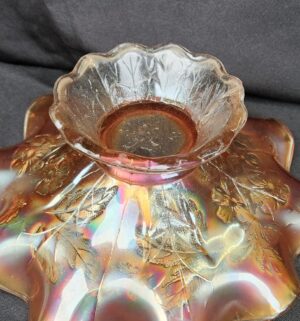 k4- Dugan Glass Company marigold carnival glass bowl - Image 3