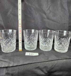 k10- Set of 4 Waterford Crystal Lismore Double Old Fashioned tumblers