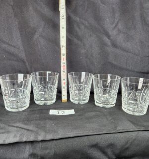 k12- Set of 5 Waterford Crystal Double Old Fashioned glasses in the Kylemore pattern
