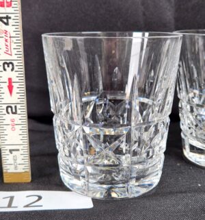 k12- Set of 5 Waterford Crystal Double Old Fashioned glasses in the Kylemore pattern - Image 3