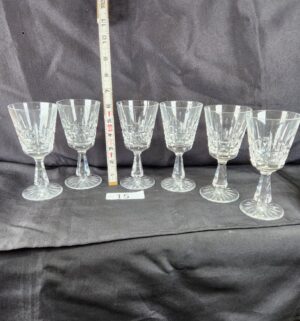 k15- Set of 6 Waterford Crystal water goblets in the Kylemore pattern