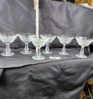 k17- Set of 6 Waterford Crystal Kylemore Pattern Champagne Coupes