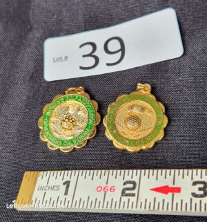k39- vintage enamel pins from the Womens Golf Association