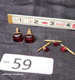 k59- Vintage Swank cufflinks and matching tuxedo studs