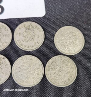 k63- vintage Great Britain Sixpence coins - Image 3