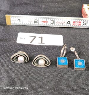 k71- Vintage Varga Sterling Silver Earrings