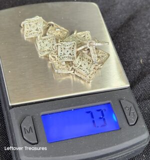 k77- sterling silver filigree panel bracelet - Image 3