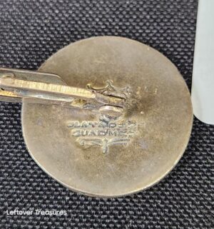 k78- vintage Mexican sterling silver Aztec Sun Calendar cuff links - Image 4