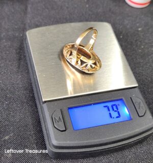 k91- 14k gold (tested) large oval smoky quartz gemstone ring - Image 5
