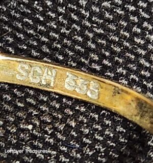 k96- 333 (8k) gold ring (tested) floral cluster cocktail ring - Image 4