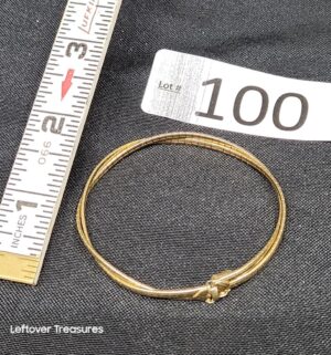 k100- vintage Italian 14K yellow gold omega chain bracelet. Gold tested