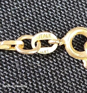 k102- natural gold nugget pendant & 14k Italy Gold Chain. Both tested - Image 3