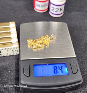 k102- natural gold nugget pendant & 14k Italy Gold Chain. Both tested - Image 5