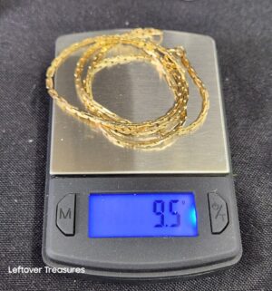 k102- natural gold nugget pendant & 14k Italy Gold Chain. Both tested - Image 6