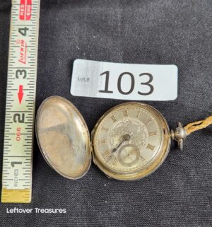 k103- antique pocket watch sterling silver paircase verge fusee pocket watch from 1834