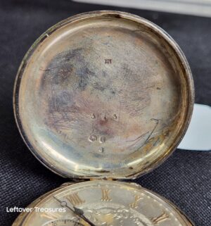 k103- antique pocket watch sterling silver paircase verge fusee pocket watch from 1834 - Image 3