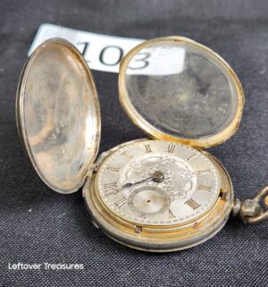 k103- antique pocket watch sterling silver paircase verge fusee pocket watch from 1834 - Image 4