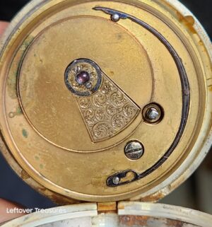 k103- antique pocket watch sterling silver paircase verge fusee pocket watch from 1834 - Image 5