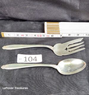 k104- Sterling Silver 2-piece solid salad serving set. International Prelude